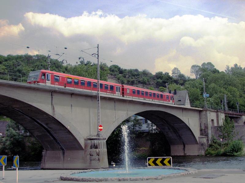 Autorail CFL vers Trèves à Wasserbillig