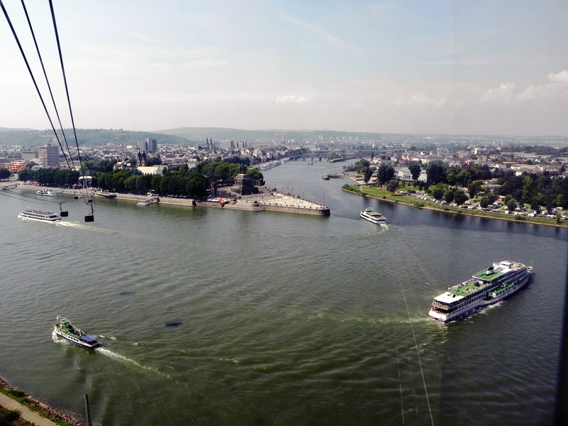 Panorama sur Koblenz depuis le téléphérique